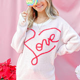 Love Valentines Day Sweater - Ivory-Sweater- Hometown Style HTS, women's in store and online boutique located in Ingersoll, Ontario