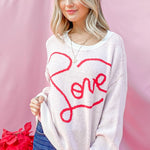 Love Valentines Day Sweater - Ivory-Sweater- Hometown Style HTS, women's in store and online boutique located in Ingersoll, Ontario