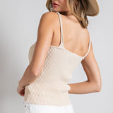 Ribbed Knit Tank - Oatmeal - EX-tank- Hometown Style HTS, women's in store and online boutique located in Ingersoll, Ontario