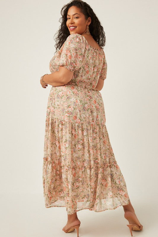 Smocked Floral Dress - EX-dress- Hometown Style HTS, women's in store and online boutique located in Ingersoll, Ontario