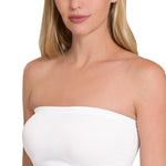 Seamless Bandeau - White- Hometown Style HTS, women's in store and online boutique located in Ingersoll, Ontario