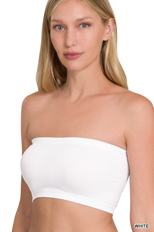 Seamless Bandeau - White- Hometown Style HTS, women's in store and online boutique located in Ingersoll, Ontario