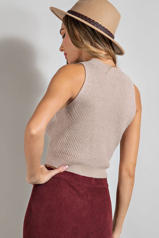 Cropped High Neck Sweater - Coco-Sweater- Hometown Style HTS, women's in store and online boutique located in Ingersoll, Ontario