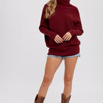 Soft Slouch Sweater - Maroon-Shirts & Tops- Hometown Style HTS, women's in store and online boutique located in Ingersoll, Ontario