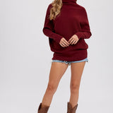 Soft Slouch Sweater - Maroon-Shirts & Tops- Hometown Style HTS, women's in store and online boutique located in Ingersoll, Ontario