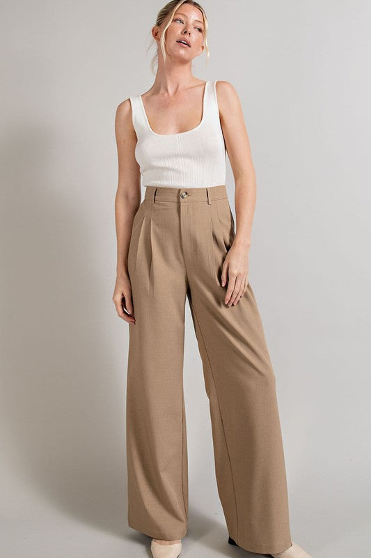 Wide Leg, Pleated Dress Pants - Coco – Hometown Style Inc.