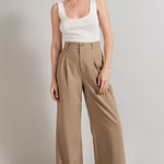 Wide Leg, Pleated Dress Pants - Coco-dress pants- Hometown Style HTS, women's in store and online boutique located in Ingersoll, Ontario