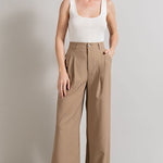 Wide Leg, Pleated Dress Pants - Coco-dress pants- Hometown Style HTS, women's in store and online boutique located in Ingersoll, Ontario