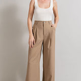 Wide Leg, Pleated Dress Pants - Coco-dress pants- Hometown Style HTS, women's in store and online boutique located in Ingersoll, Ontario