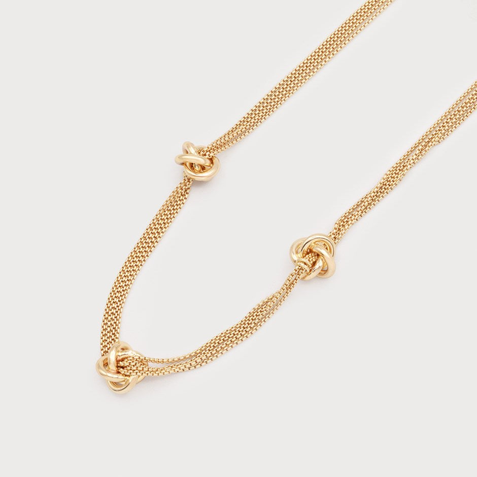 MULTI CHAINS NECKLACE WITH TANGLED HOOPS-Accessories- Hometown Style HTS, women's in store and online boutique located in Ingersoll, Ontario