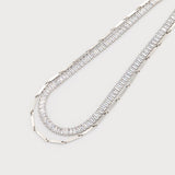 TWO-ROWS GLITTERING MESH NECKLACE-Accessories- Hometown Style HTS, women's in store and online boutique located in Ingersoll, Ontario