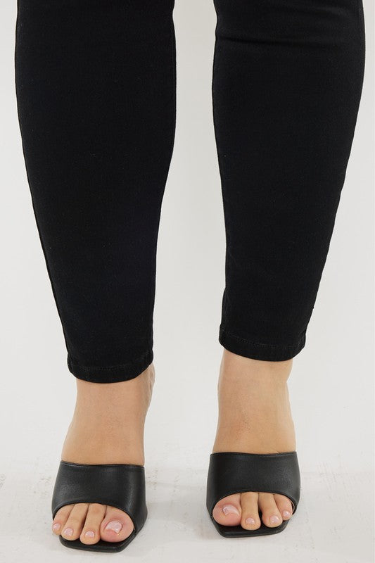 High Rise Skinny Denim - Black-denim- Hometown Style HTS, women's in store and online boutique located in Ingersoll, Ontario