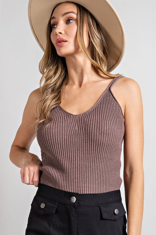 Ribbed Knit Tank - Coco-tank- Hometown Style HTS, women's in store and online boutique located in Ingersoll, Ontario