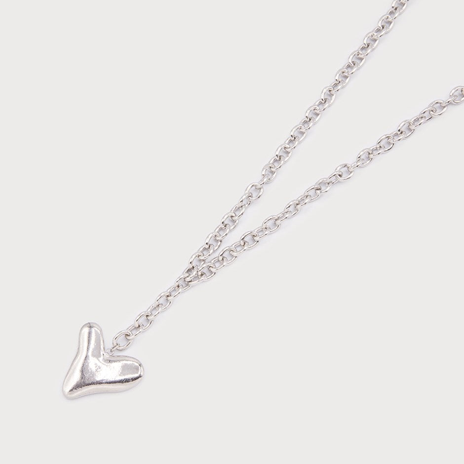 LONG HEART PENDANT ON CHAIN-Accessories- Hometown Style HTS, women's in store and online boutique located in Ingersoll, Ontario