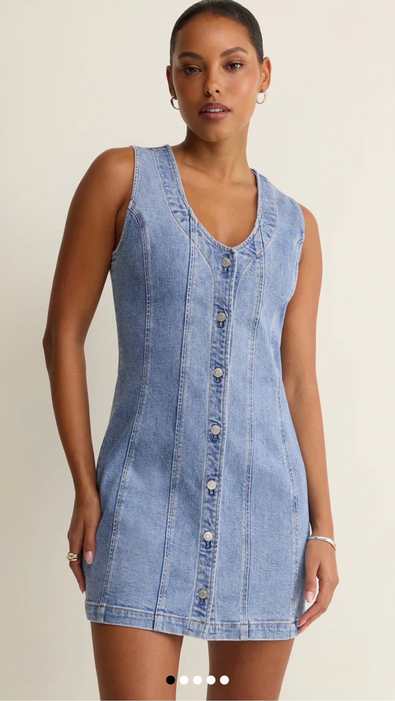 JOLIE DENIM SEAMED MINI DRESS-Casual Dresses- Hometown Style HTS, women's in store and online boutique located in Ingersoll, Ontario