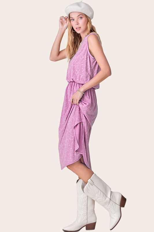 Essential Summer Jersey Dress - Pink-Dress- Hometown Style HTS, women's in store and online boutique located in Ingersoll, Ontario