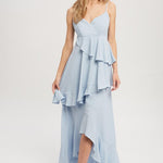 Ruffle Hem Maxi Dress - Sky-Dress- Hometown Style HTS, women's in store and online boutique located in Ingersoll, Ontario