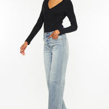 High Rise Slim Wide Leg-denim- Hometown Style HTS, women's in store and online boutique located in Ingersoll, Ontario