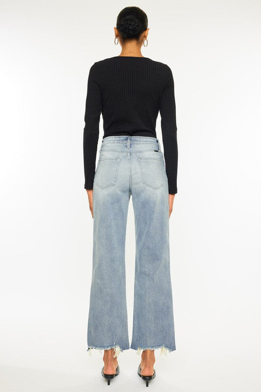 High Rise Slim Wide Leg-denim- Hometown Style HTS, women's in store and online boutique located in Ingersoll, Ontario