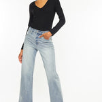 High Rise Slim Wide Leg-denim- Hometown Style HTS, women's in store and online boutique located in Ingersoll, Ontario