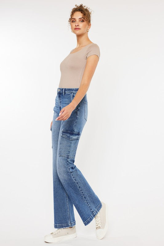 High Rise, Straight Cargo-denim- Hometown Style HTS, women's in store and online boutique located in Ingersoll, Ontario