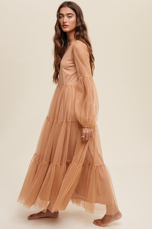 Princess Boho Maxi Dress - Light Clay-Dress- Hometown Style HTS, women's in store and online boutique located in Ingersoll, Ontario