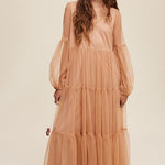 Princess Boho Maxi Dress - Light Clay-Dress- Hometown Style HTS, women's in store and online boutique located in Ingersoll, Ontario