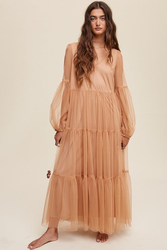 Princess Boho Maxi Dress - Light Clay-Dress- Hometown Style HTS, women's in store and online boutique located in Ingersoll, Ontario