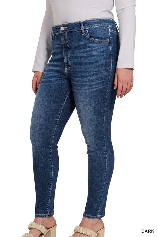 High Waist, Skinny Jegging - Dark - EX-denim- Hometown Style HTS, women's in store and online boutique located in Ingersoll, Ontario