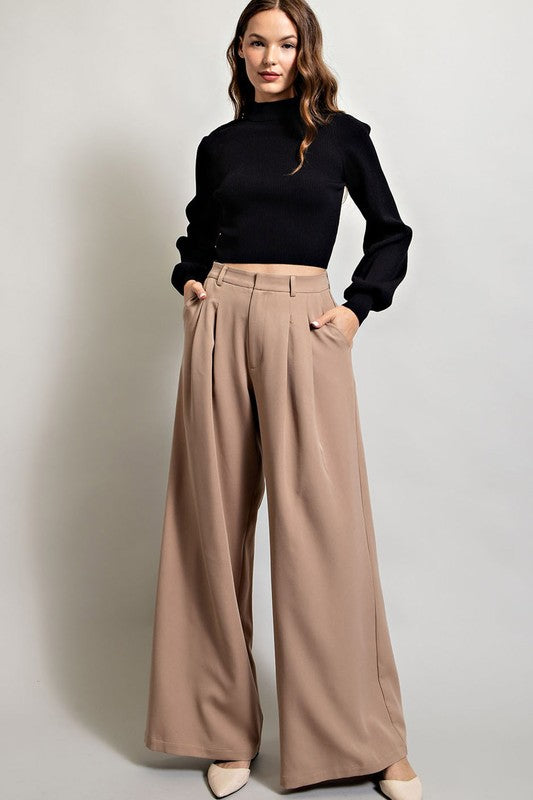 Wide Leg Dress Pant - Coco-dress pants- Hometown Style HTS, women's in store and online boutique located in Ingersoll, Ontario