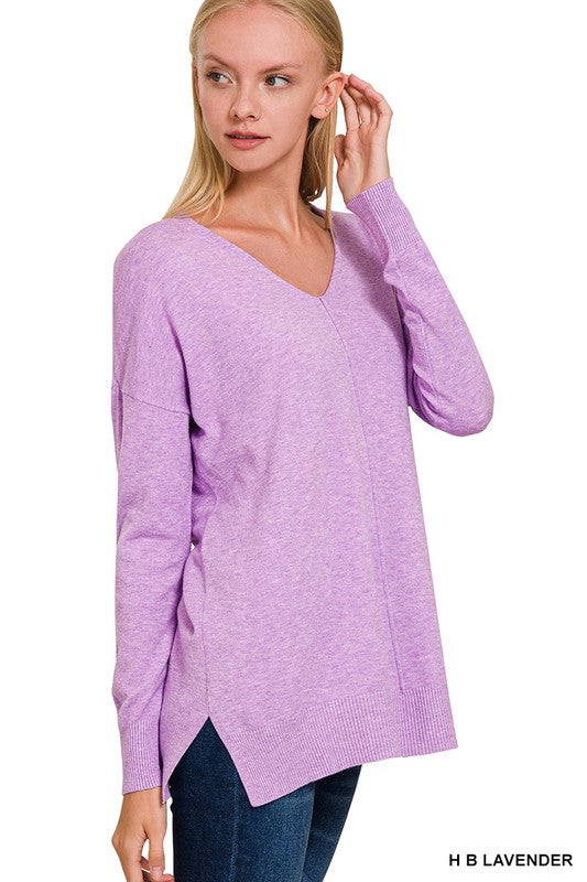 Essential Spring Sweater - Lavender-Sweater- Hometown Style HTS, women's in store and online boutique located in Ingersoll, Ontario