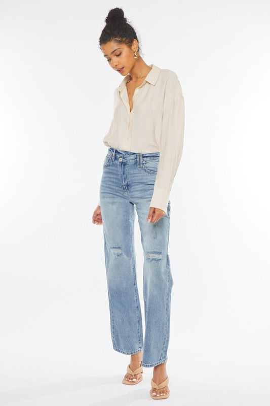 90's Wide Leg Straight-denim- Hometown Style HTS, women's in store and online boutique located in Ingersoll, Ontario