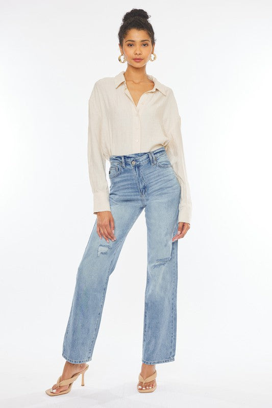 90's Wide Leg Straight-denim- Hometown Style HTS, women's in store and online boutique located in Ingersoll, Ontario