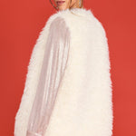 Faux Fur Vest - Cream- Hometown Style HTS, women's in store and online boutique located in Ingersoll, Ontario