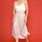 Pleated Midi Skirt - Blush-Skirt- Hometown Style HTS, women's in store and online boutique located in Ingersoll, Ontario