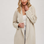 Drape Open Front Coat Jacket - Oatmeal-Coats & Jackets- Hometown Style HTS, women's in store and online boutique located in Ingersoll, Ontario