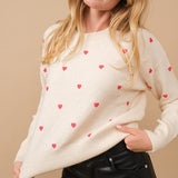 A Little Love Sweater - Red-Sweater- Hometown Style HTS, women's in store and online boutique located in Ingersoll, Ontario