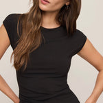 SOFT TRACE SECOND SKIN TOP - Black-Casual Tops- Hometown Style HTS, women's in store and online boutique located in Ingersoll, Ontario