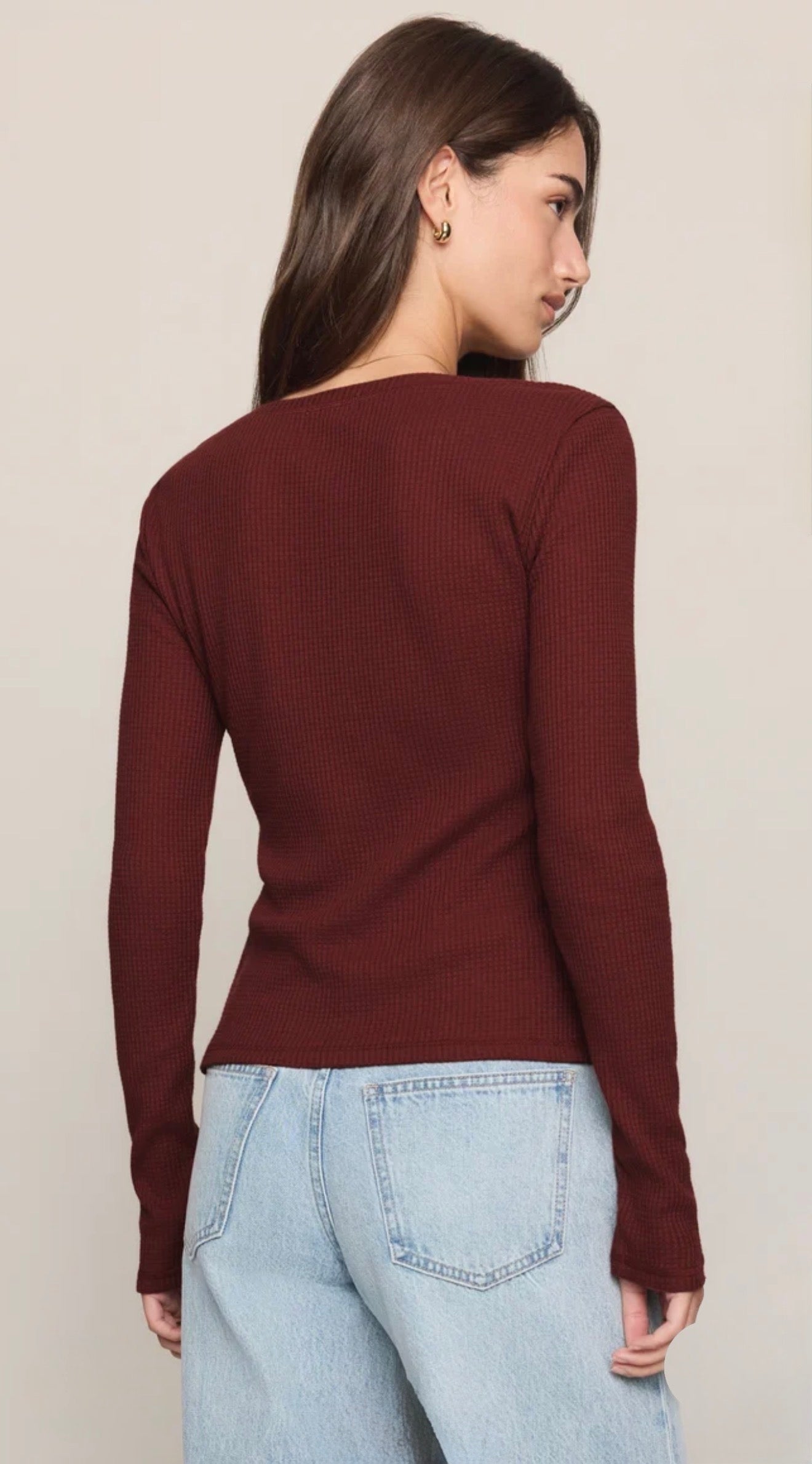 ALBANY WAFFLE BUTTON UP TOP-Casual Tops- Hometown Style HTS, women's in store and online boutique located in Ingersoll, Ontario