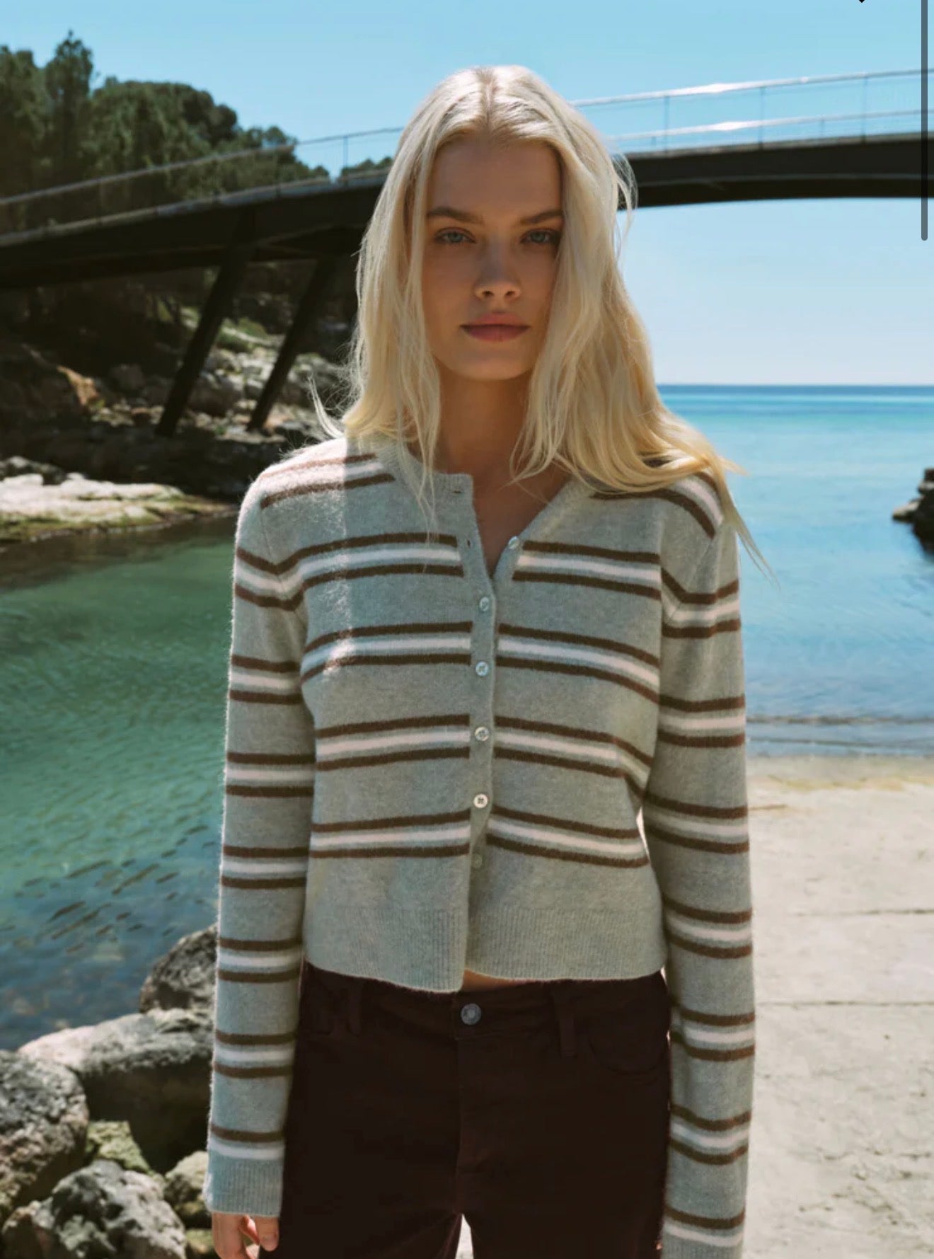 MEDINA STRIPE CARDIGAN-Sweaters and Cardigans- Hometown Style HTS, women's in store and online boutique located in Ingersoll, Ontario