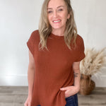 Mock Neck Sweater Top - Burlwood-tops- Hometown Style HTS, women's in store and online boutique located in Ingersoll, Ontario