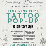 Fawkes Beauty - Mini Fine Line, Tattoo Evening-event- Hometown Style HTS, women's in store and online boutique located in Ingersoll, Ontario