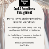 Grad & Prom Dress Consignment-service- Hometown Style HTS, women's in store and online boutique located in Ingersoll, Ontario