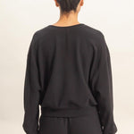 Ribbed Casual Pullover - Black-Casual Tops- Hometown Style HTS, women's in store and online boutique located in Ingersoll, Ontario