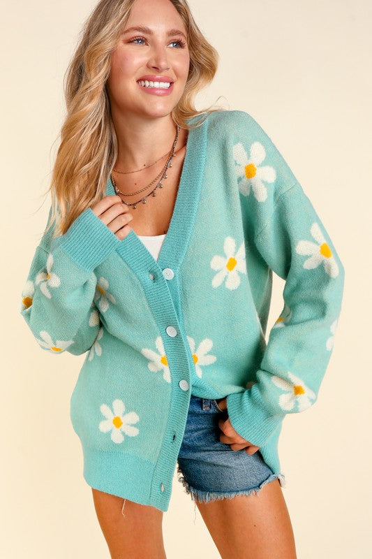 Daisy Cardi - Mint-Sweater- Hometown Style HTS, women's in store and online boutique located in Ingersoll, Ontario