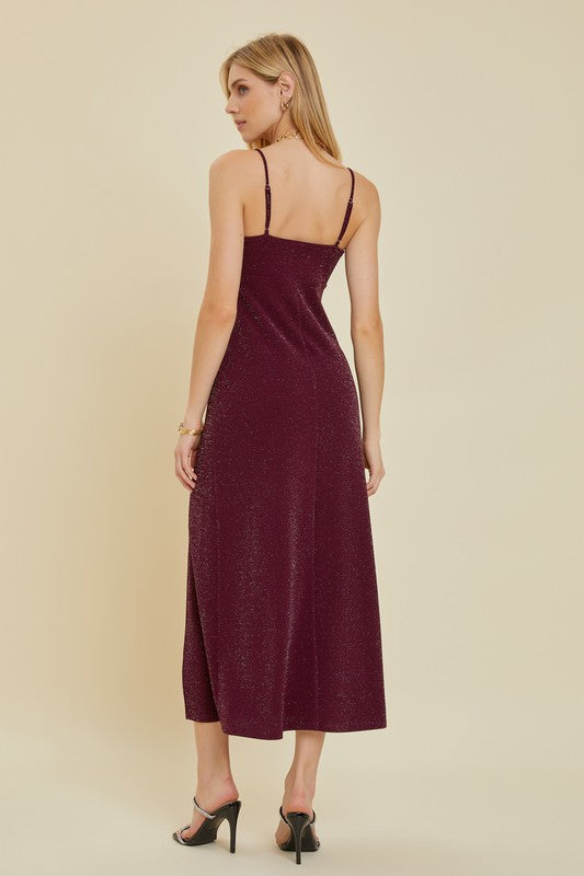 Luxe Slip Dress - Wine-Dress- Hometown Style HTS, women's in store and online boutique located in Ingersoll, Ontario