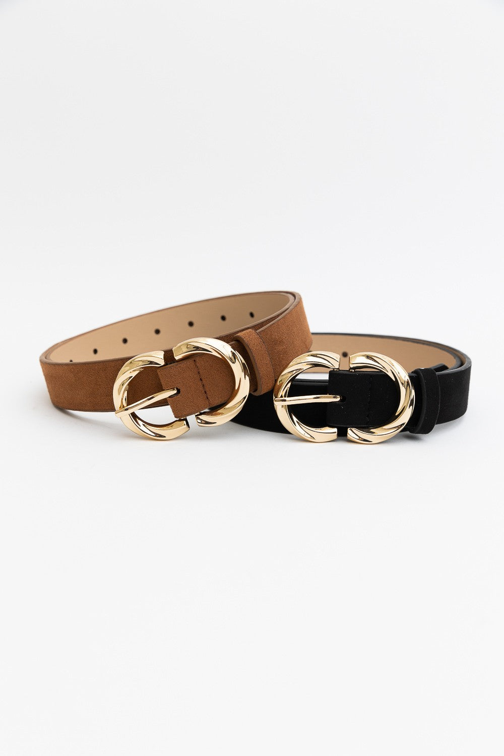 Double C Shaped Buckle Belt-belt- Hometown Style HTS, women's in store and online boutique located in Ingersoll, Ontario