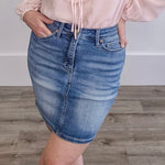 Judy Blue Denim Mini Skirt-Skirt- Hometown Style HTS, women's in store and online boutique located in Ingersoll, Ontario