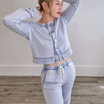 Daily Knit Denim Cardigan- Hometown Style HTS, women's in store and online boutique located in Ingersoll, Ontario