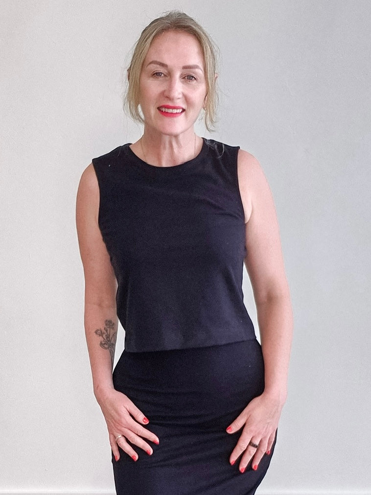 Sloan Muscle Tank - Black-Tank- Hometown Style HTS, women's in store and online boutique located in Ingersoll, Ontario